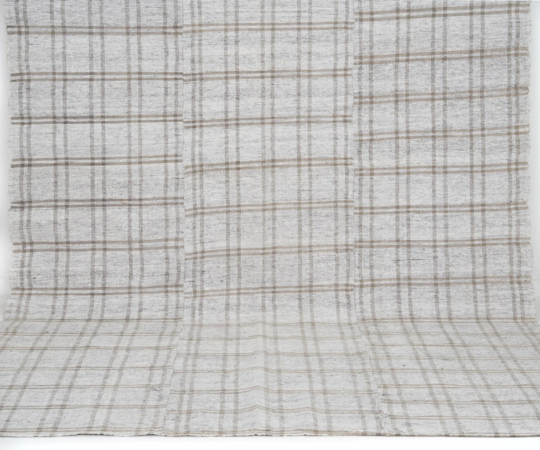 Gray Turkish Kilim Rug 5'10" x 9'7" Flat-Weave | No. VR34696