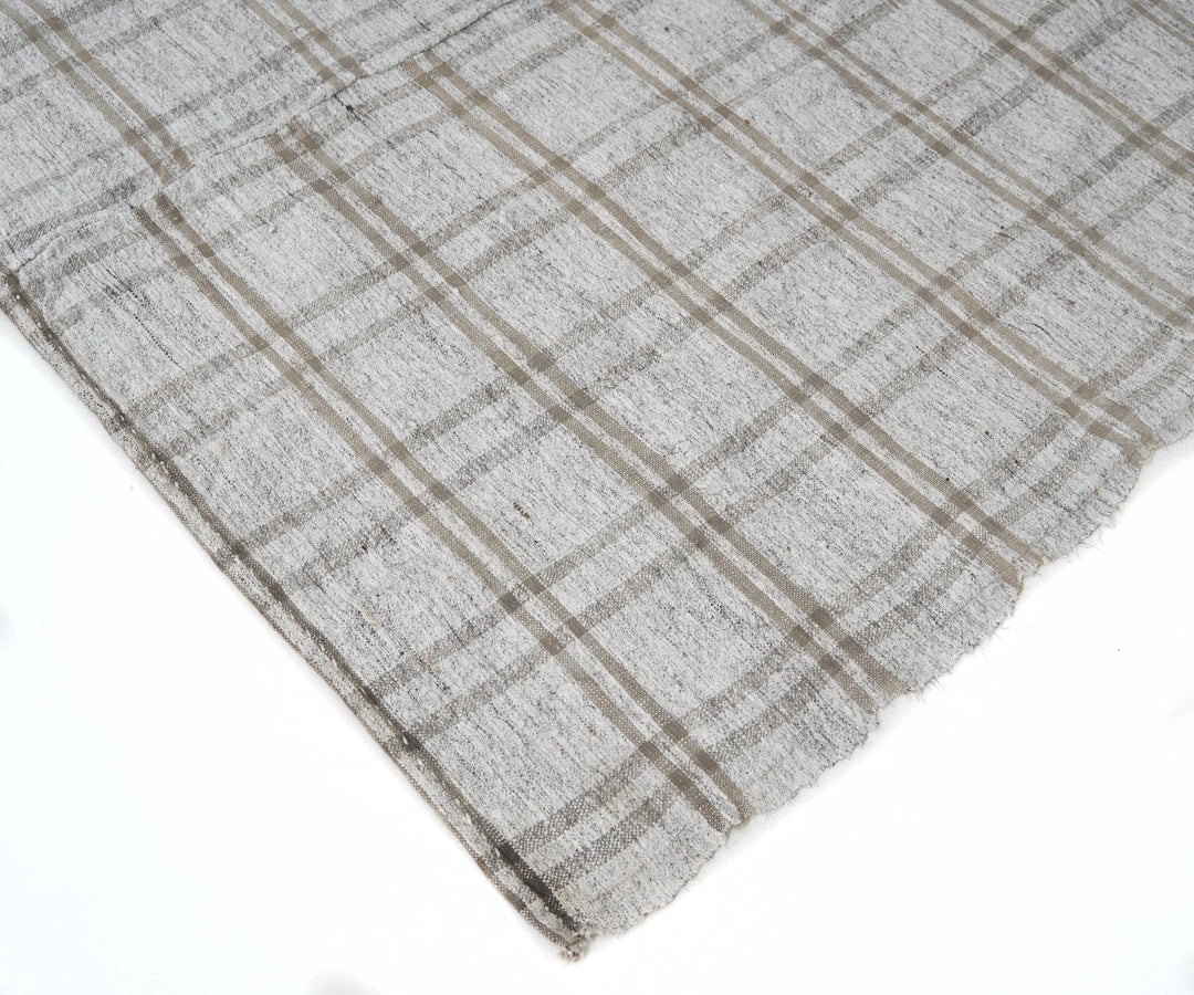 Gray Turkish Kilim Rug 5'10" x 9'7" Flat-Weave | No. VR34696