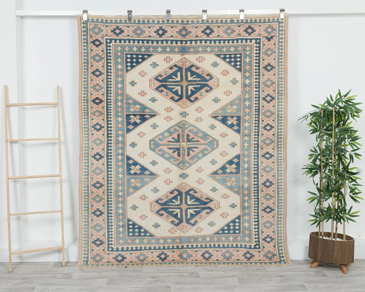 Neutral Oushak Rug 5' 9" x 6' 11" | No. VR34716