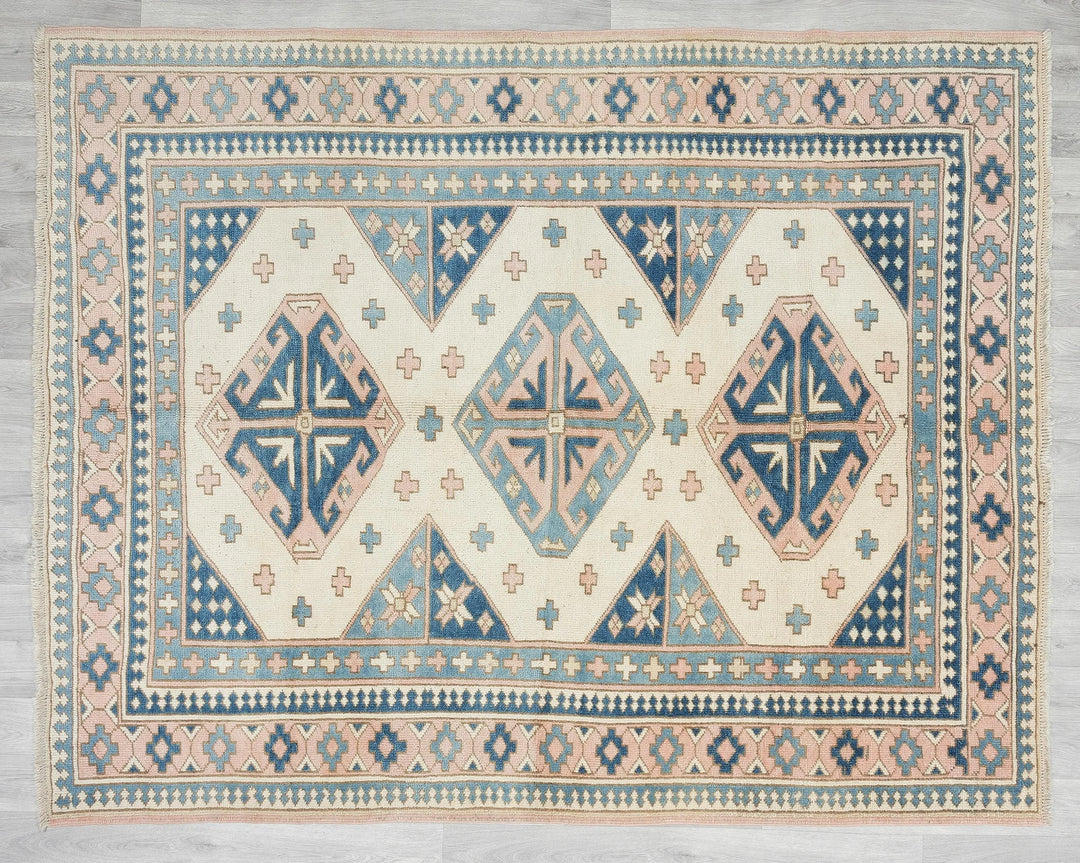 Neutral Oushak Rug 5' 9" x 6' 11" | No. VR34716