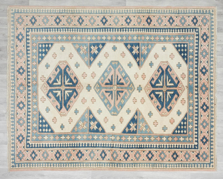 Neutral Oushak Rug 5' 9" x 6' 11" | No. VR34716