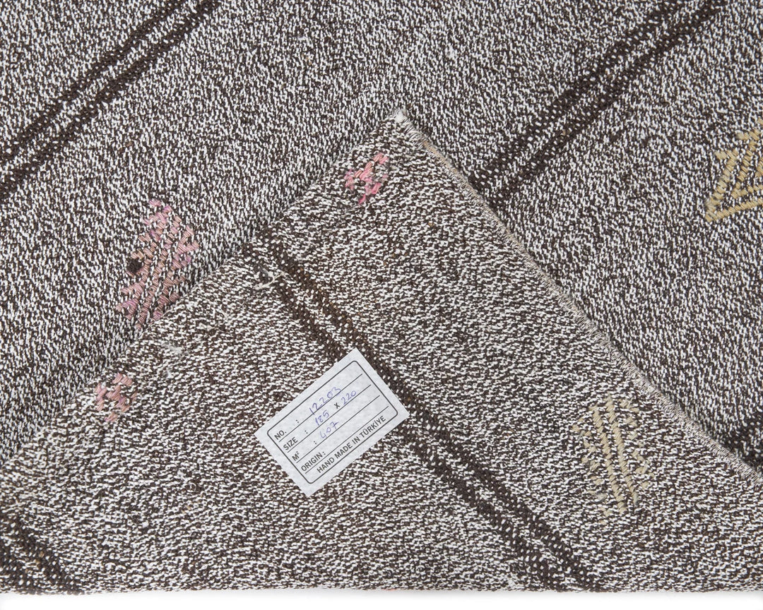 Gray Kilim Rug 6' 1" x 7' 2" | No. VR34789
