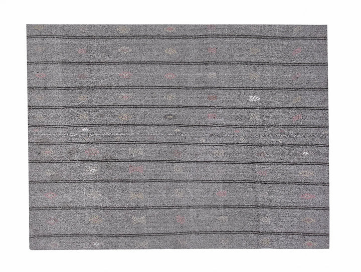 Gray Kilim Rug 6' 1" x 7' 2" | No. VR34789