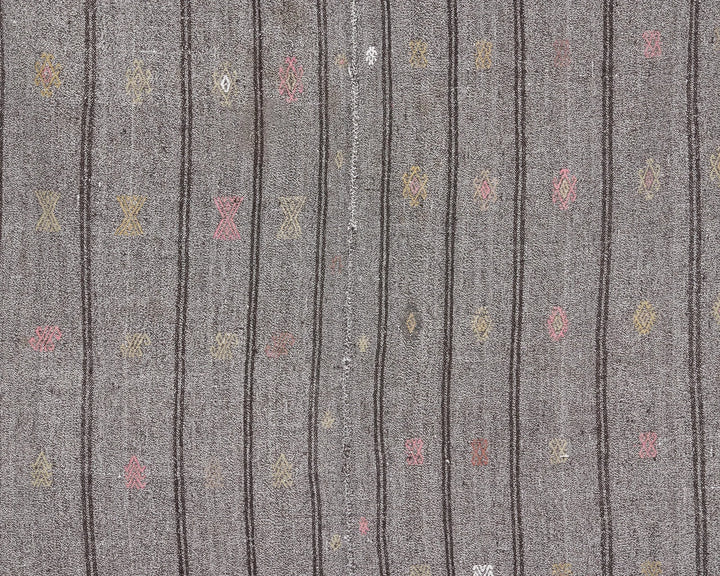 Gray Kilim Rug 6' 1" x 7' 2" | No. VR34789