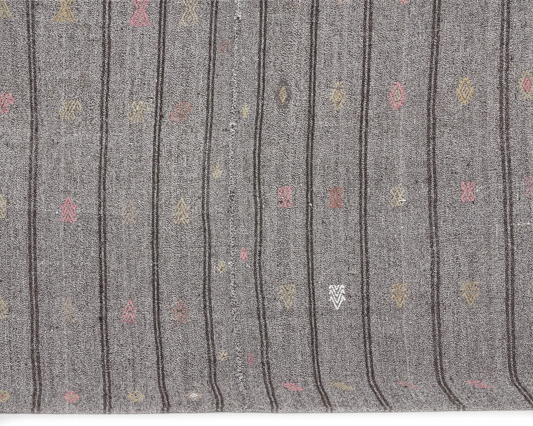 Gray Kilim Rug 6' 1" x 7' 2" | No. VR34789