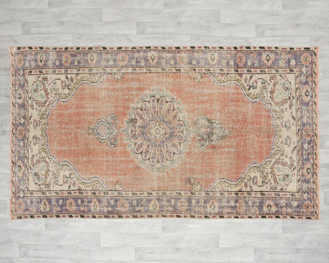 Multicolor Turkish Oushak Rug 4'11" x 8'6" Hand-Knotted view 9