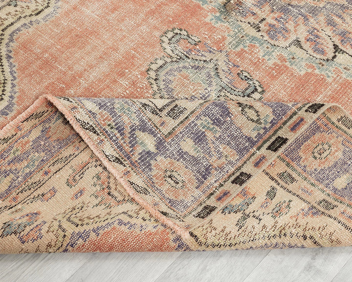 Multicolor Turkish Oushak Rug 4'11" x 8'6" Hand-Knotted field