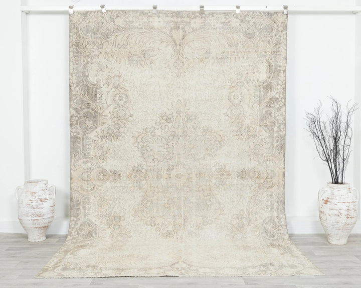 Multicolor Turkish Oushak Rug 6'5" x 9'10" Hand-Knotted | No. VR34964