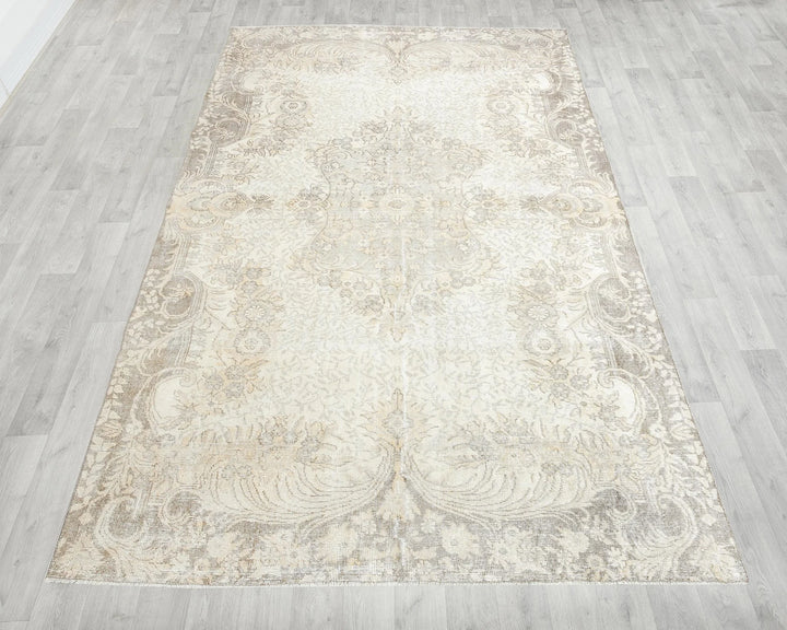Multicolor Turkish Oushak Rug 6'5" x 9'10" Hand-Knotted | No. VR34964