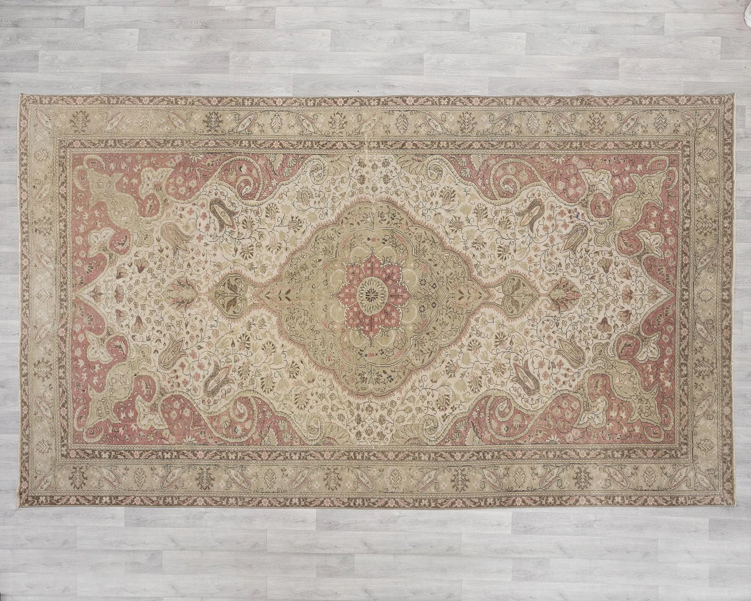 Multicolor Turkish Oushak Rug 7' 4" x 13' 1" Hand-Knotted | No. VR34992