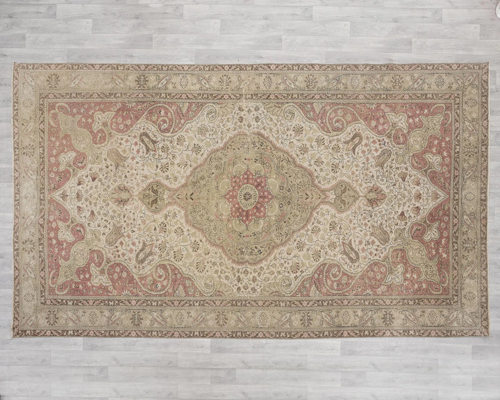 Multicolor Turkish Oushak Rug 7' 4" x 13' 1" Hand-Knotted | No. VR34992