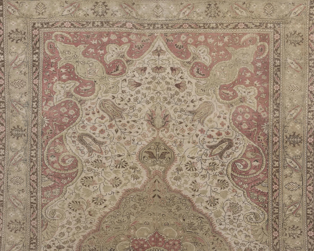Multicolor Turkish Oushak Rug 7' 4" x 13' 1" Hand-Knotted | No. VR34992