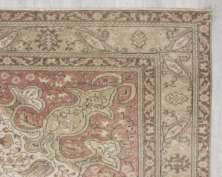 Multicolor Turkish Oushak Rug 7' 4" x 13' 1" Hand-Knotted | No. VR34992