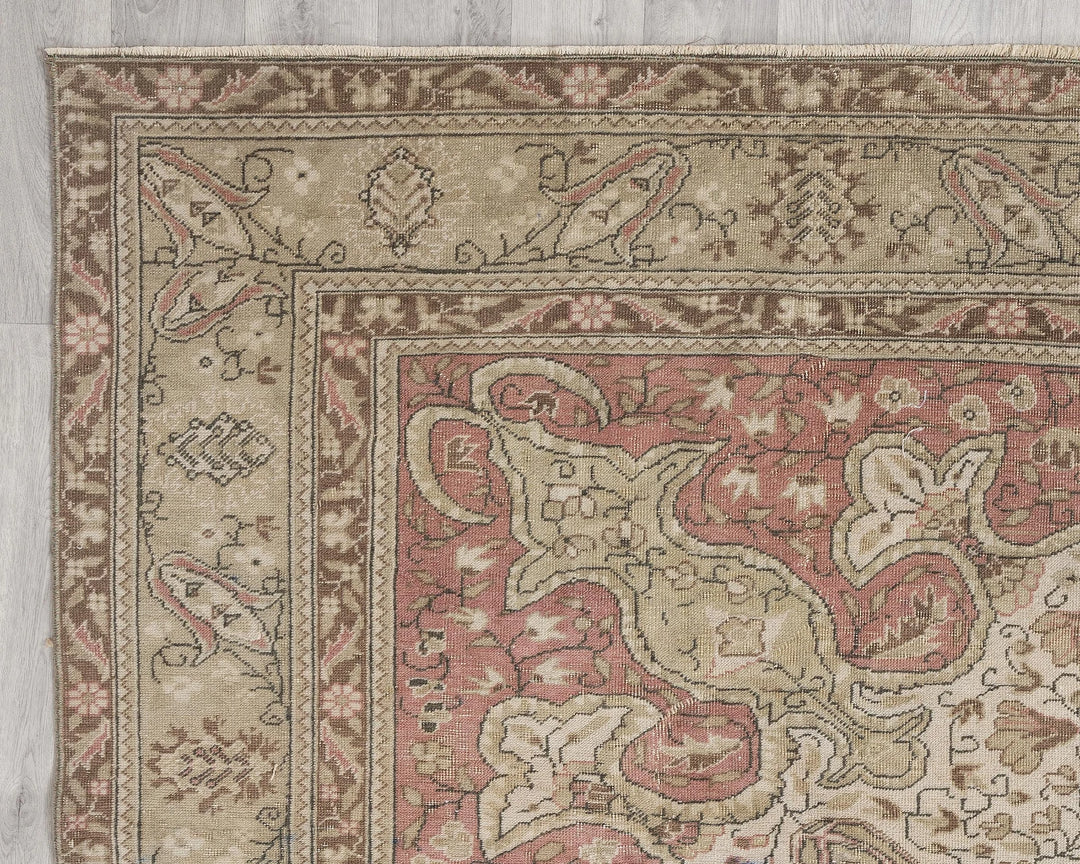Multicolor Turkish Oushak Rug 7' 4" x 13' 1" Hand-Knotted | No. VR34992