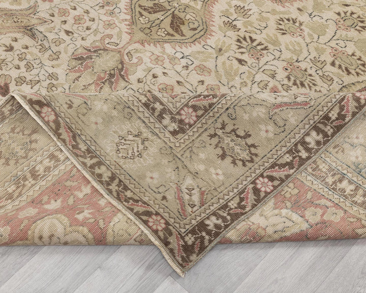 Multicolor Turkish Oushak Rug 7' 4" x 13' 1" Hand-Knotted | No. VR34992