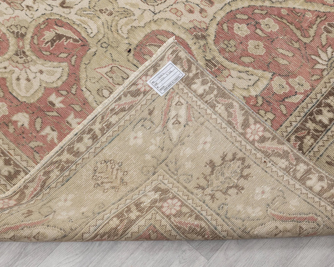 Multicolor Turkish Oushak Rug 7' 4" x 13' 1" Hand-Knotted | No. VR34992