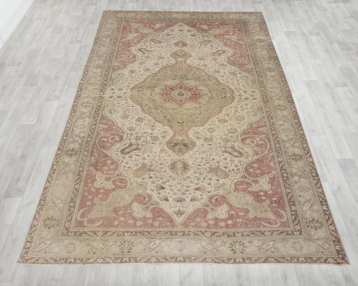 Multicolor Turkish Oushak Rug 7' 4" x 13' 1" Hand-Knotted | No. VR34992