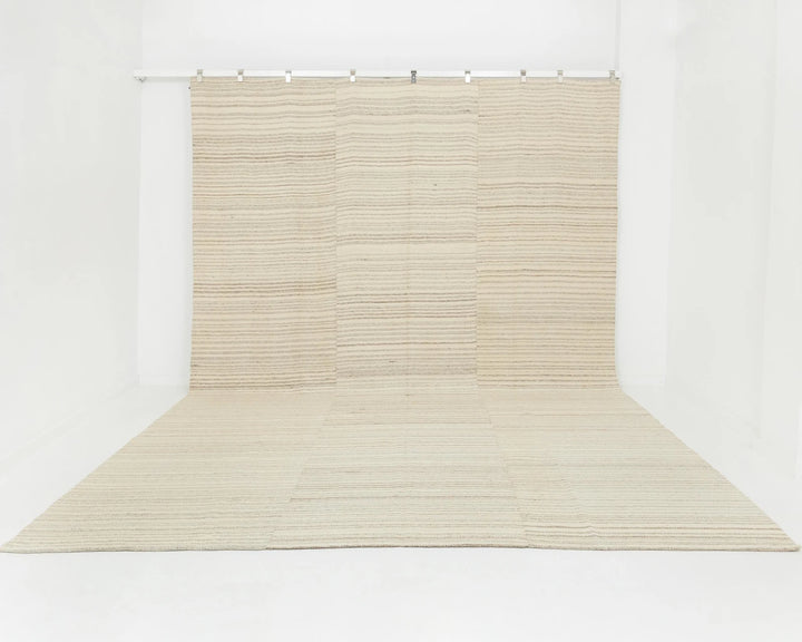 Beige Turkish Kilim Rug 10' 1" x 13' 4" Flat-Weave | No. VR35076