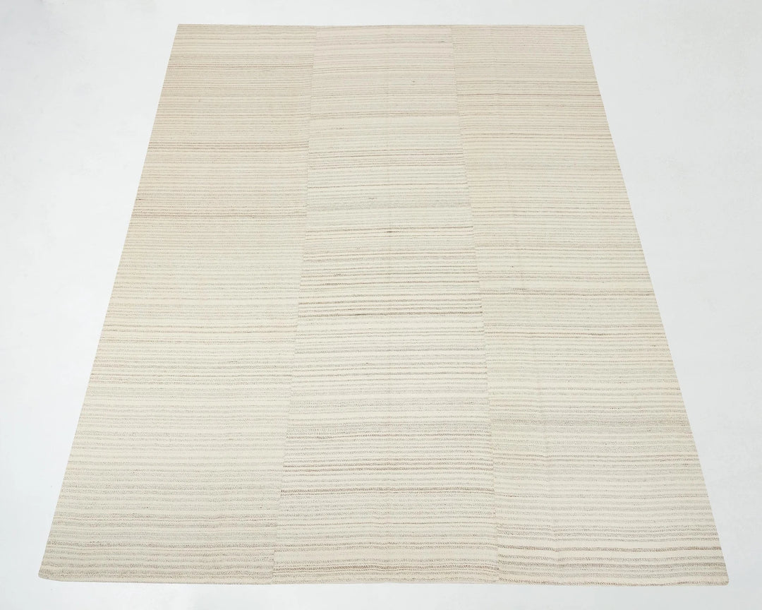 Beige Turkish Kilim Rug 10' 1" x 13' 4" Flat-Weave | No. VR35076