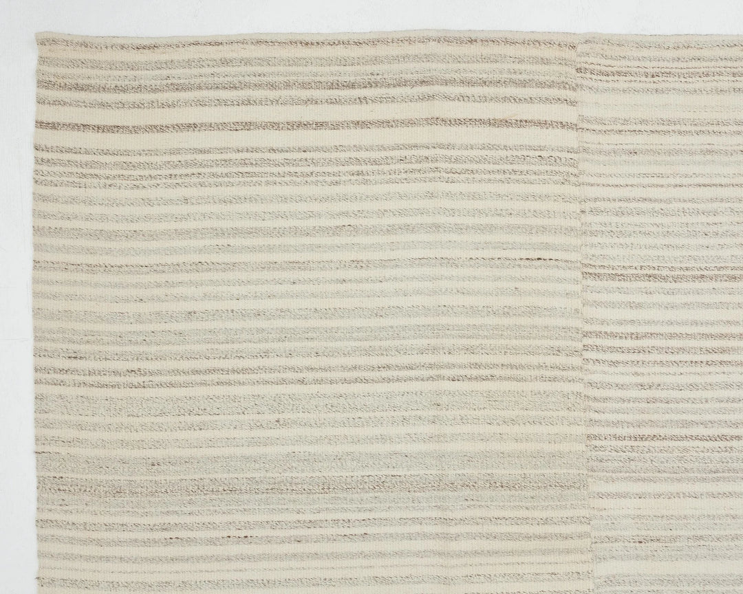 Beige Turkish Kilim Rug 10' 1" x 13' 4" Flat-Weave | No. VR35076