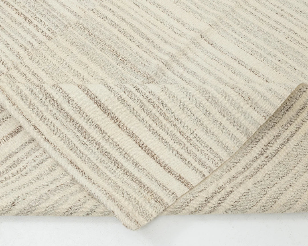 Beige Turkish Kilim Rug 10' 1" x 13' 4" Flat-Weave | No. VR35076