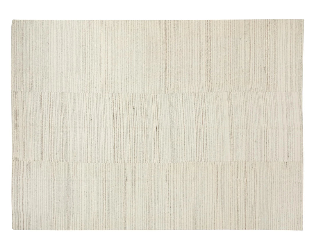 Beige Turkish Kilim Rug 10' 1" x 13' 4" Flat-Weave | No. VR35076