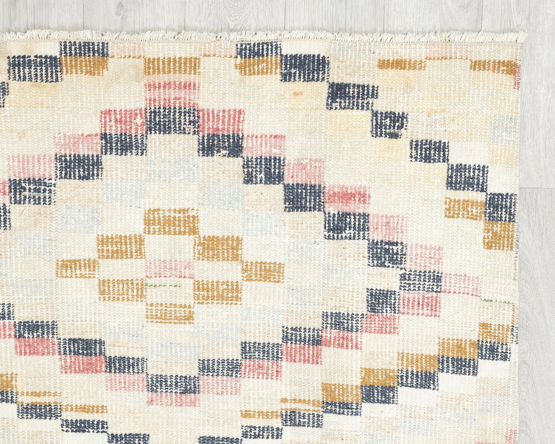 Beige Turkish Oushak Rug 2'10" x 5'2" Hand-Knotted | No. VR35091