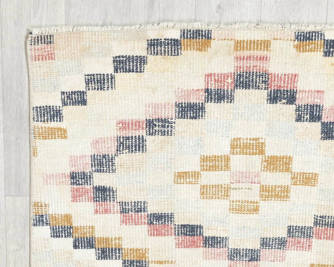 Beige Turkish Oushak Rug 2'10" x 5'2" Hand-Knotted | No. VR35091