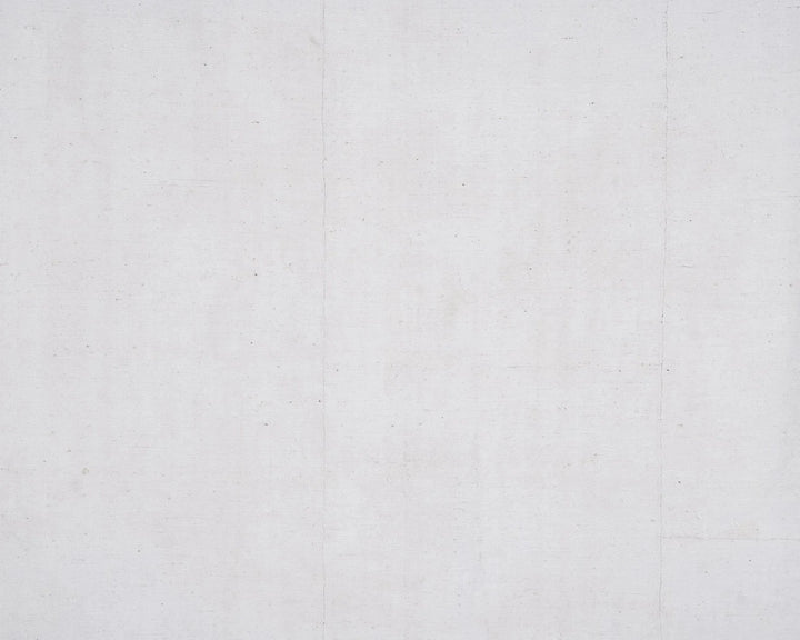 White Turkish Kilim Rug 4' 10" x 9' Flat-Weave | No. VR35148