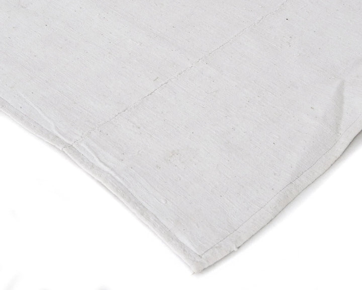 White Turkish Kilim Rug 4' 10" x 9' Flat-Weave | No. VR35148