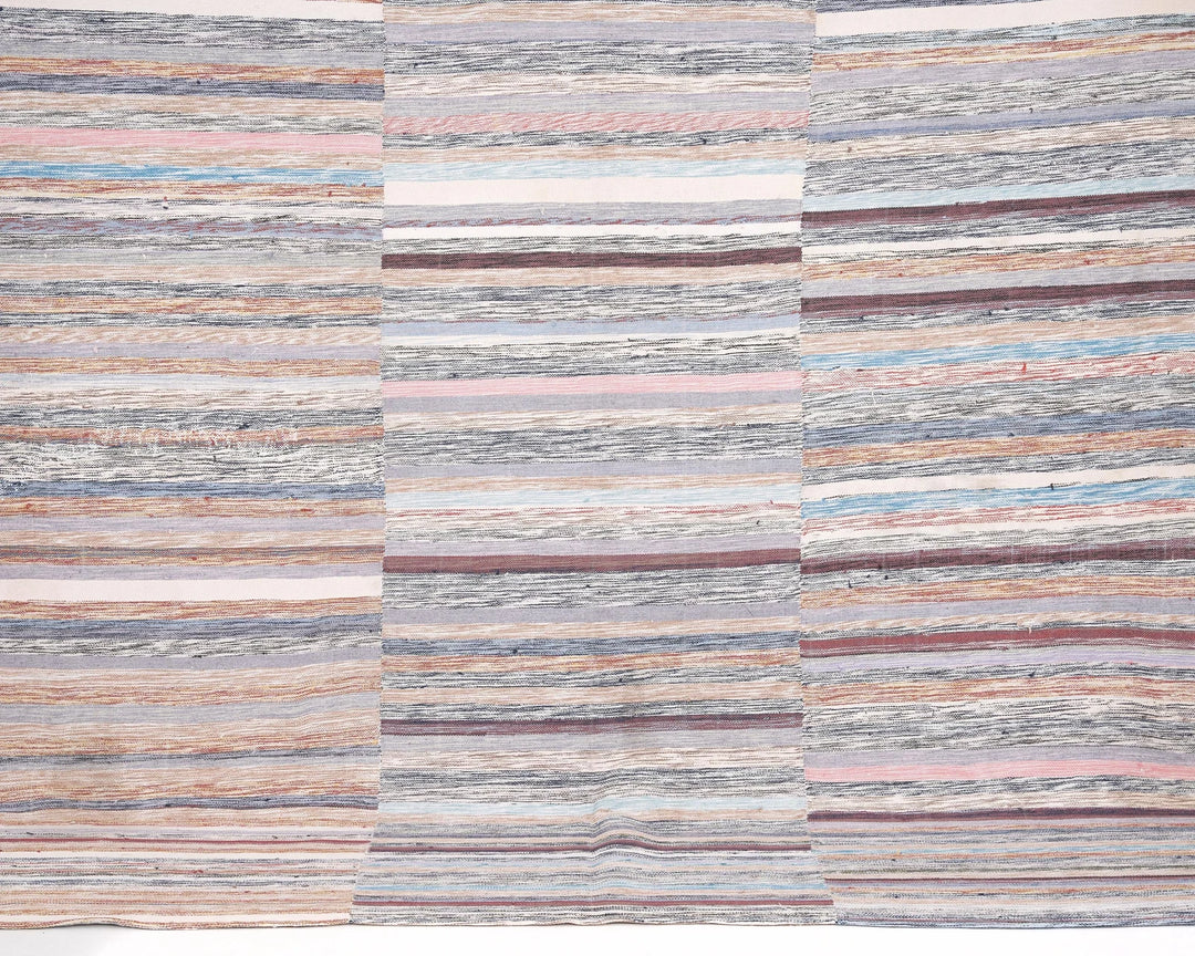Multicolor Turkish Kilim Rug 8' 6" x 7' 5" Flat-Weave | No. VR35172