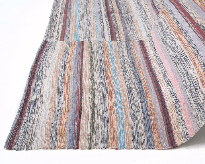 Multicolor Turkish Kilim Rug 8' 6" x 7' 5" Flat-Weave | No. VR35172