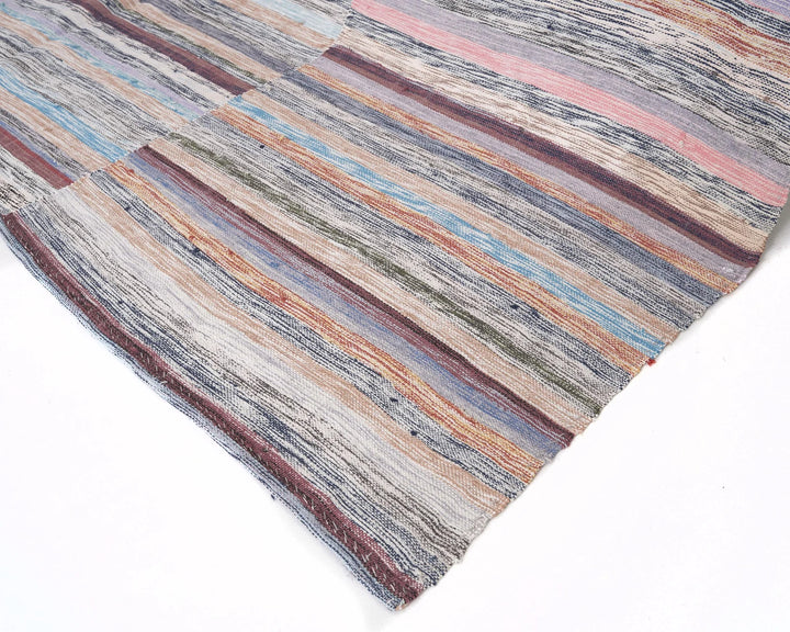 Multicolor Turkish Kilim Rug 8' 6" x 7' 5" Flat-Weave | No. VR35172
