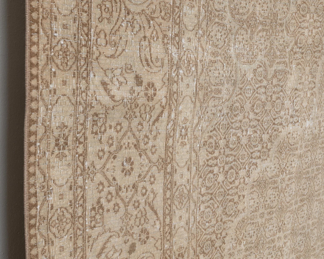 Beige Turkish Oushak Rug 9'6" x 12'2" Hand-Knotted | No. VR35230