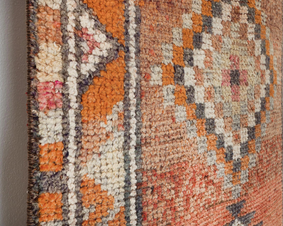 Orange Turkish Oushak Rug 11' 10" x 2' 7" Hand-Knotted | No. VR35268