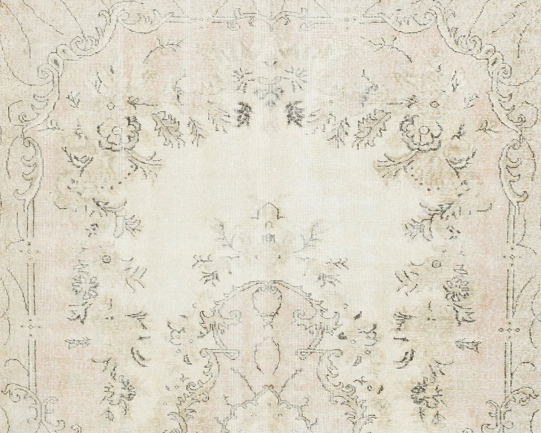 Beige Oushak Rug 5' 11" x 9' 4" | No. VR35347