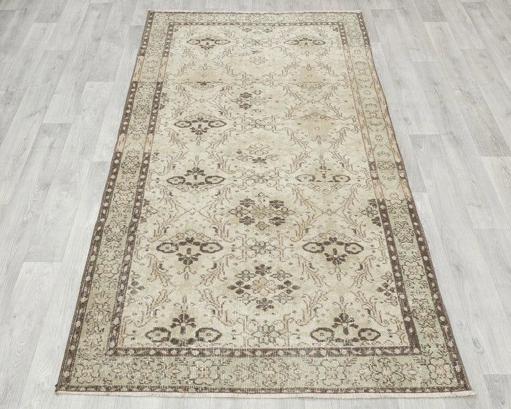 Multicolor Turkish Vintage Rug 6'8" x 3'8" Hand-Knotted | No. VR35382