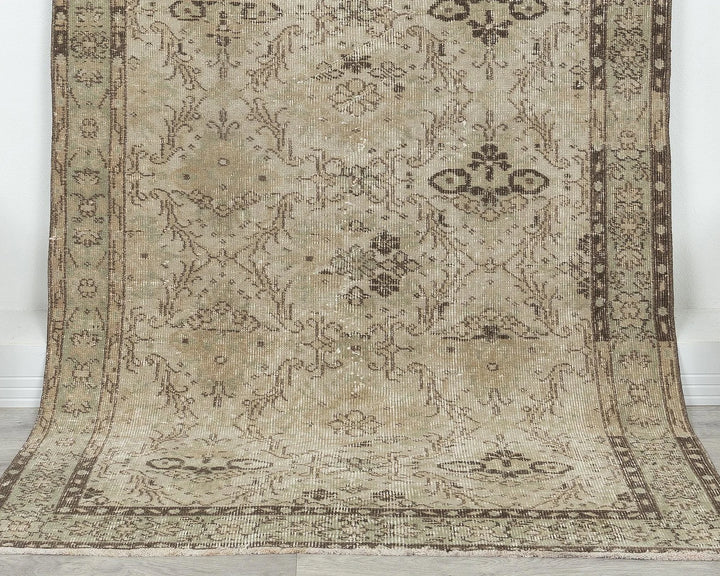 Multicolor Turkish Vintage Rug 6'8" x 3'8" Hand-Knotted | No. VR35382