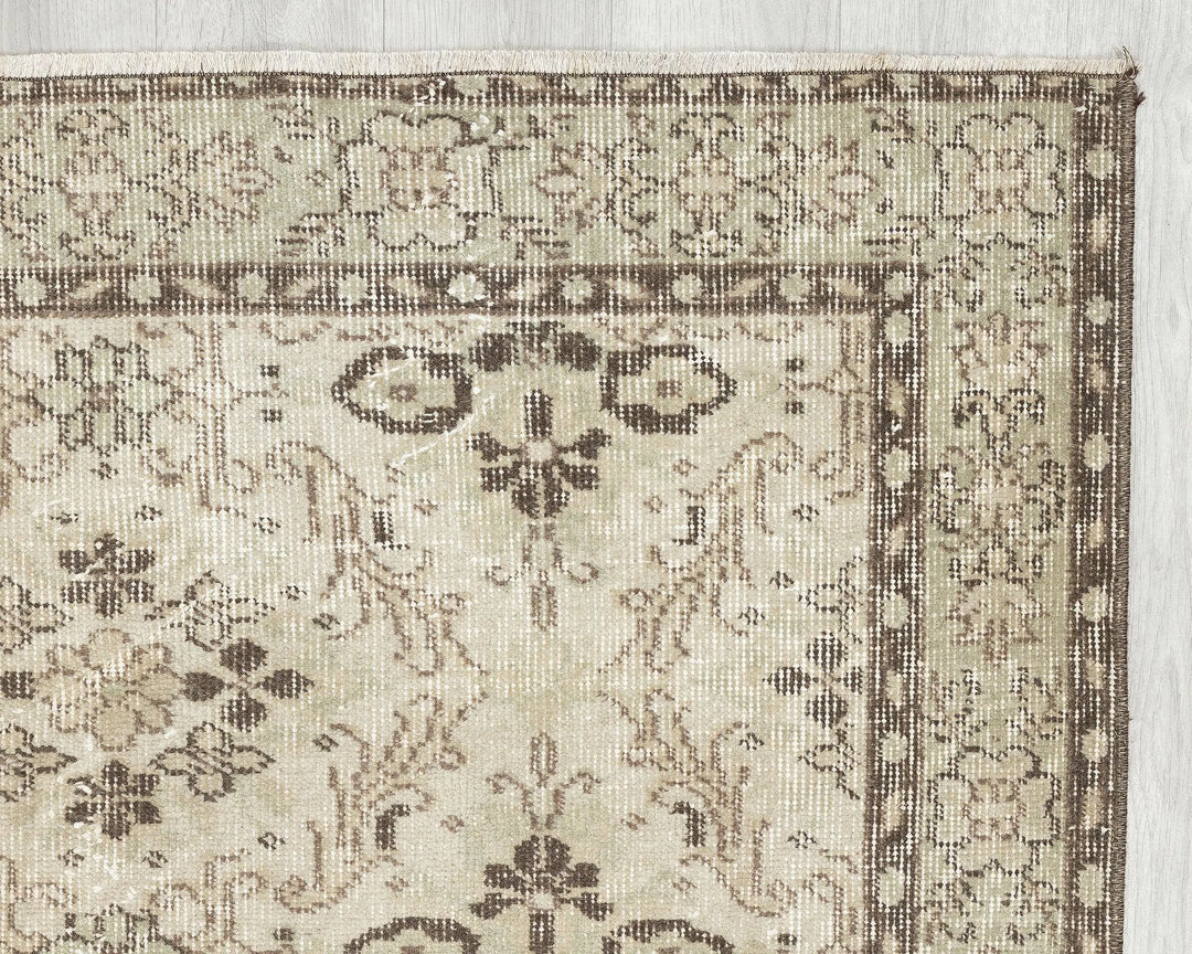 Multicolor Turkish Vintage Rug 6'8" x 3'8" Hand-Knotted | No. VR35382