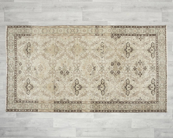 Multicolor Turkish Vintage Rug 6'8" x 3'8" Hand-Knotted | No. VR35382