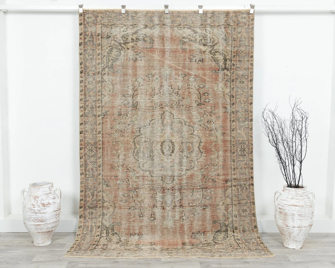 Multicolor Turkish Oushak Rug 5' 2" x 8' Hand-Knotted | No. VR35454