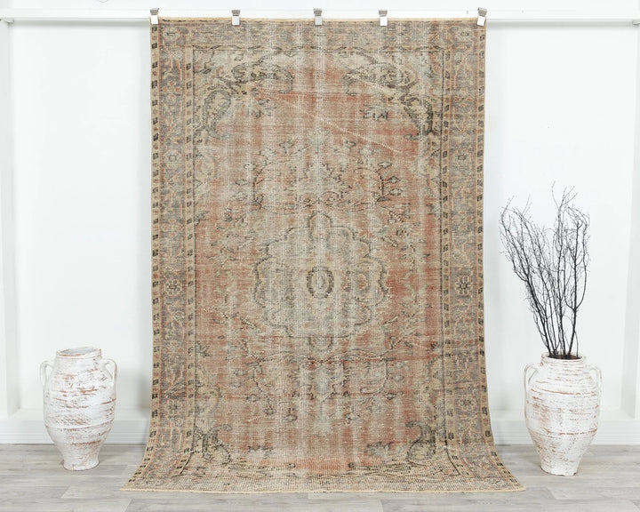 Multicolor Turkish Oushak Rug 5' 2" x 8' Hand-Knotted | No. VR35454