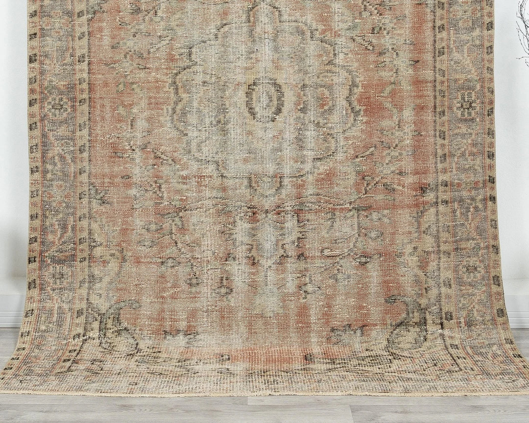 Multicolor Turkish Oushak Rug 5' 2" x 8' Hand-Knotted | No. VR35454