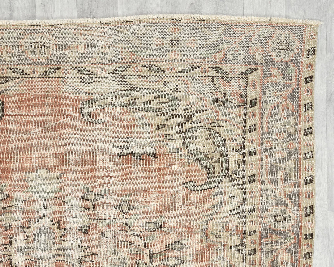 Multicolor Turkish Oushak Rug 5' 2" x 8' Hand-Knotted | No. VR35454