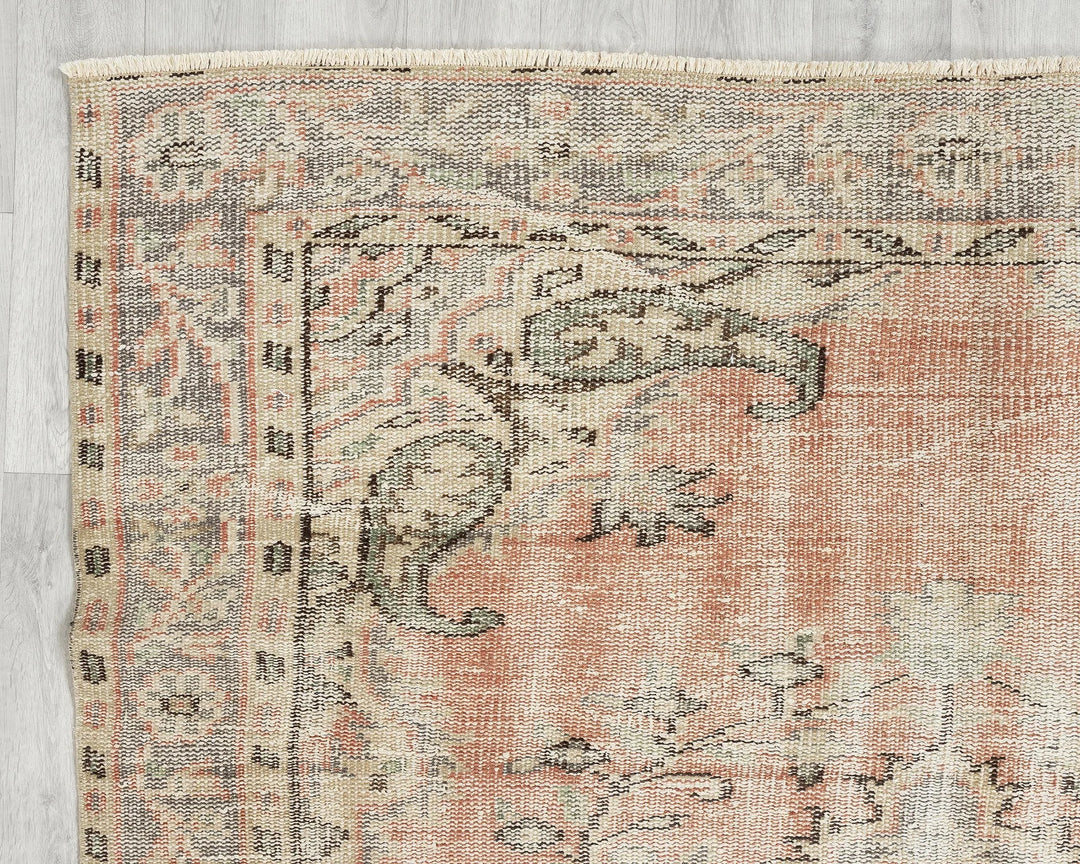 Multicolor Turkish Oushak Rug 5' 2" x 8' Hand-Knotted | No. VR35454