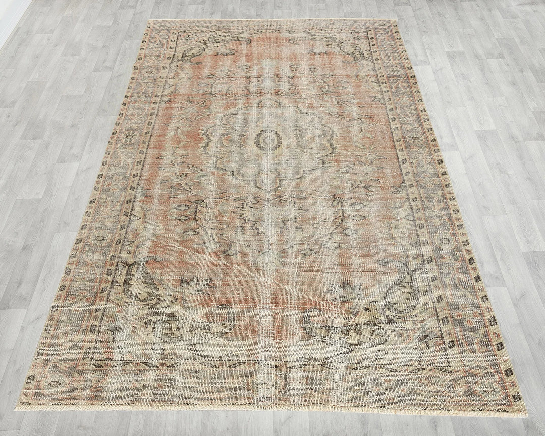 Multicolor Turkish Oushak Rug 5' 2" x 8' Hand-Knotted | No. VR35454