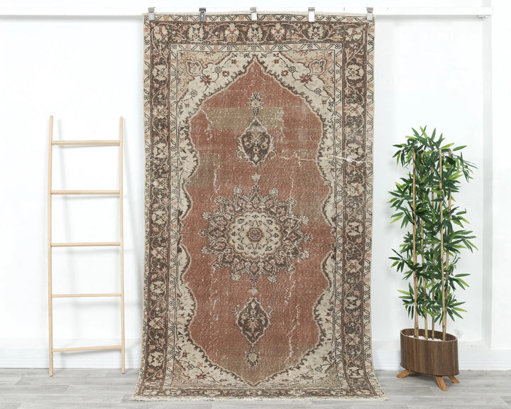 Multicolor Turkish Oushak Rug 7' 10" x 4' 5" Hand-Knotted | No. VR35457