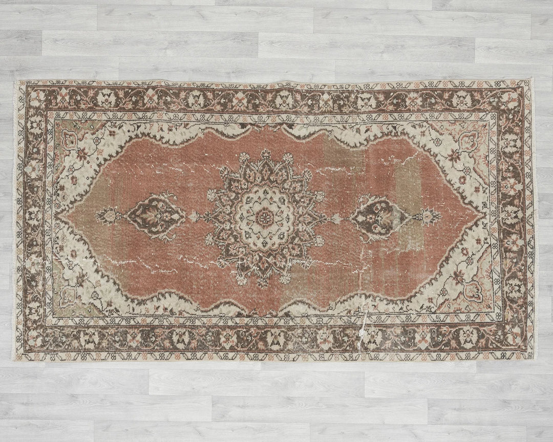 Multicolor Turkish Oushak Rug 7' 10" x 4' 5" Hand-Knotted | No. VR35457