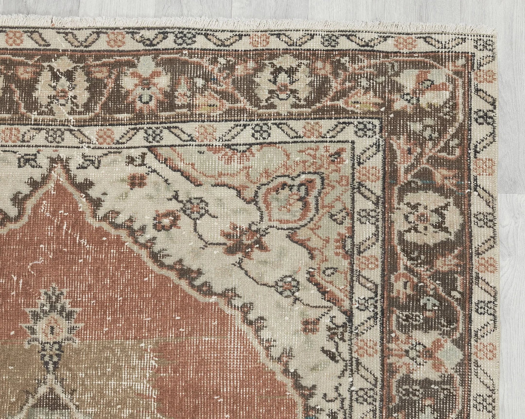 Multicolor Turkish Oushak Rug 7' 10" x 4' 5" Hand-Knotted | No. VR35457