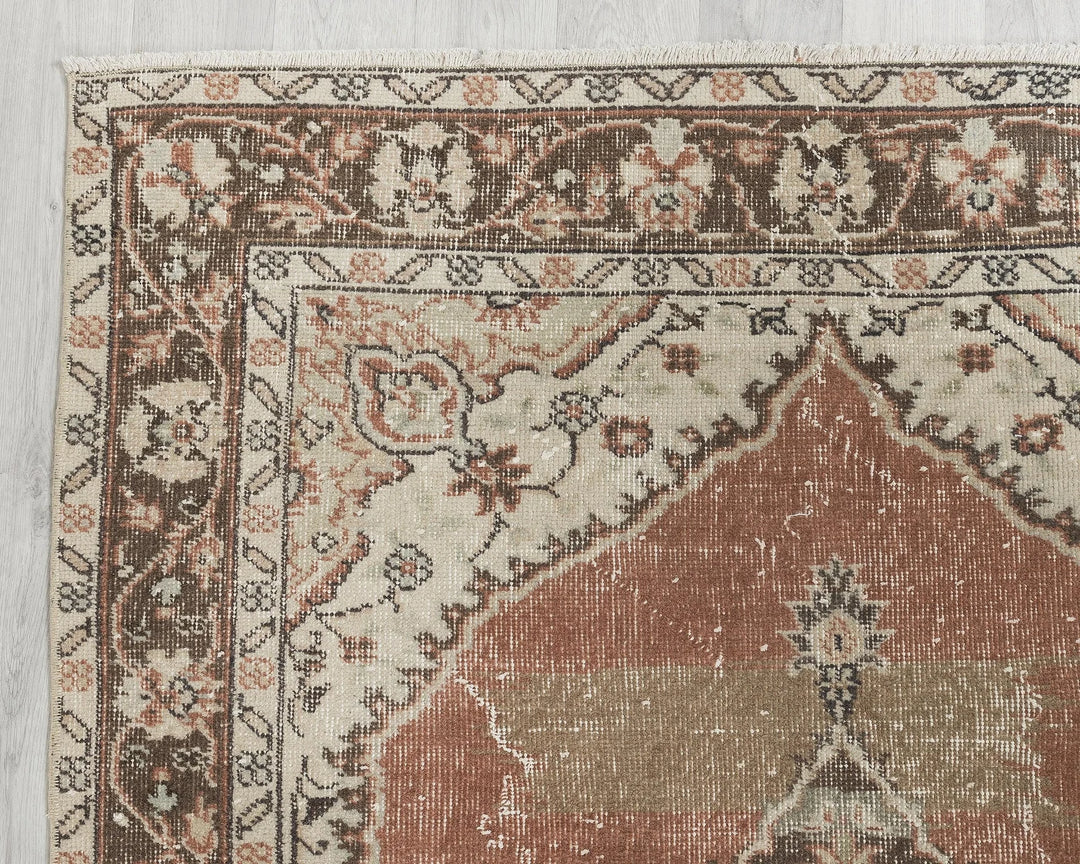 Multicolor Turkish Oushak Rug 7' 10" x 4' 5" Hand-Knotted | No. VR35457
